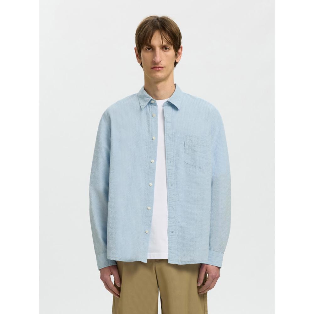 Selected Freddie Solid Seersucker Shirt